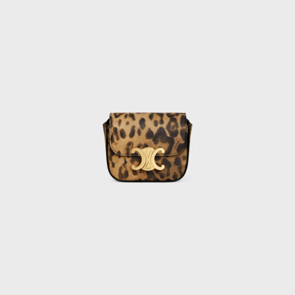 MINI CLAUDE in CELINE CANVAS WITH LEOPARD PRINT