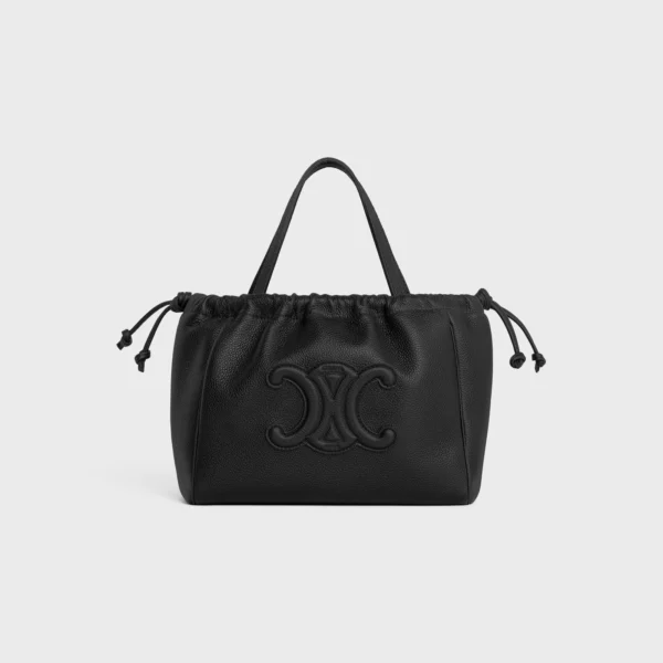 SMALL CABAS DRAWSTRING CUIR TRIOMPHE in Grained calfskin