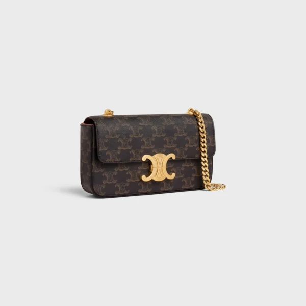 CHAIN SHOULDER BAG CLAUDE in Triomphe canvas