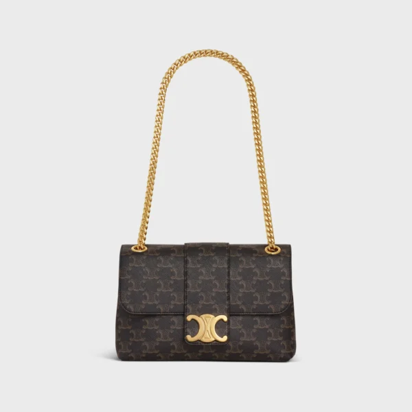 Medium Celine Victoire Bag in Triomphe Canvas