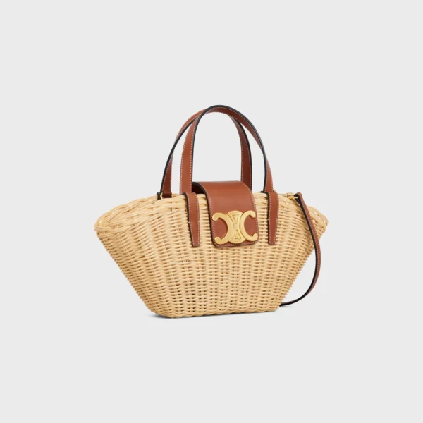 TEEN COUFFIN in WICKER AND NATURAL CALFSKIN