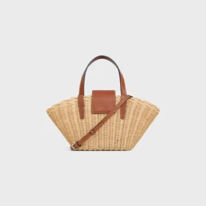 TEEN COUFFIN in WICKER AND NATURAL CALFSKIN