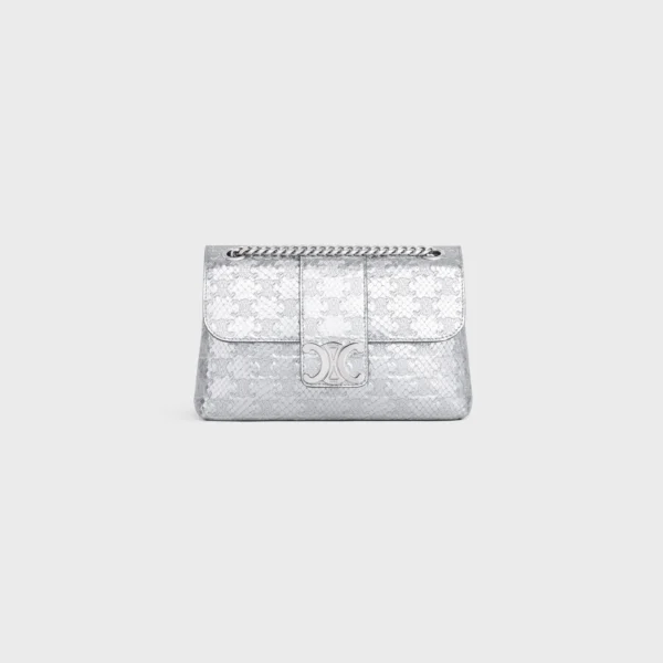 TEEN CELINE VICTOIRE BAG in PYTHON EFFECT CALFSKIN WITH TRIOMPHE ALL-OVER