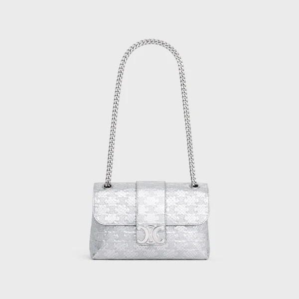 TEEN CELINE VICTOIRE BAG in PYTHON EFFECT CALFSKIN WITH TRIOMPHE ALL-OVER