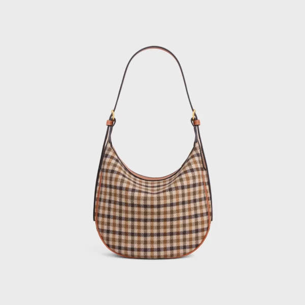 SMALL HELOÏSE BAG CUIR TRIOMPHE in TARTAN TEXTILE AND CALFSKIN