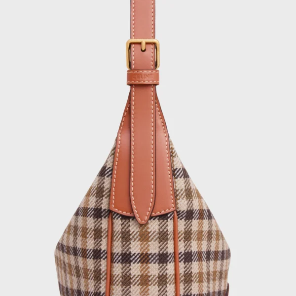 SMALL HELOÏSE BAG CUIR TRIOMPHE in TARTAN TEXTILE AND CALFSKIN