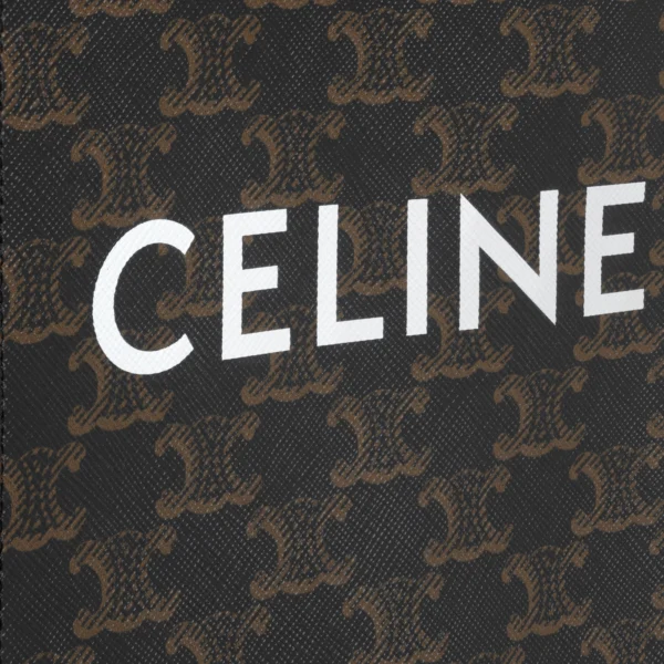 Mini Vertical Cabas in Triomphe Canvas and calfskin with Celine print