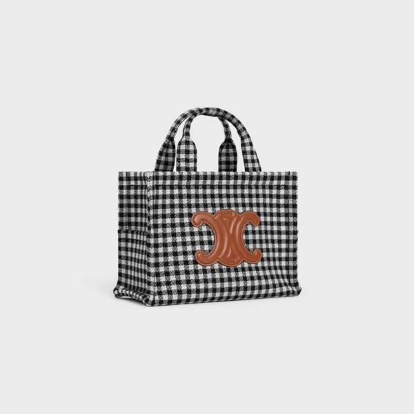 small cabas thais in VICHY TEXTILE AND CALFSKIN