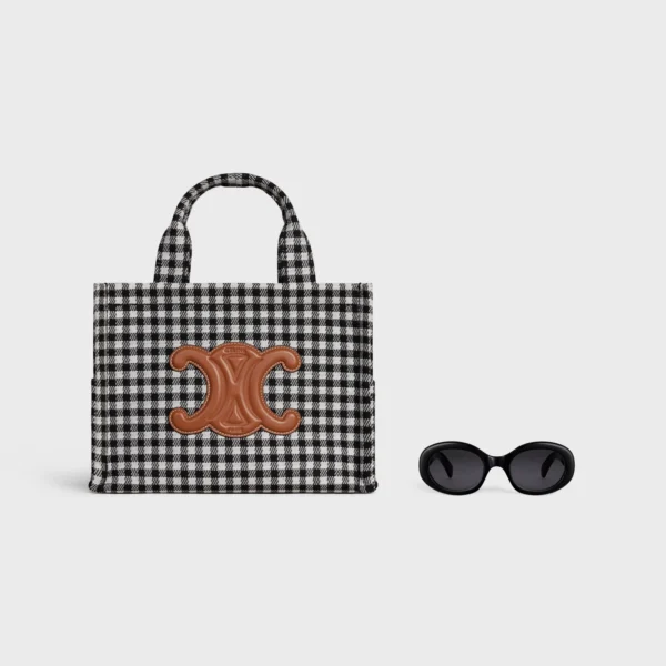 small cabas thais in VICHY TEXTILE AND CALFSKIN