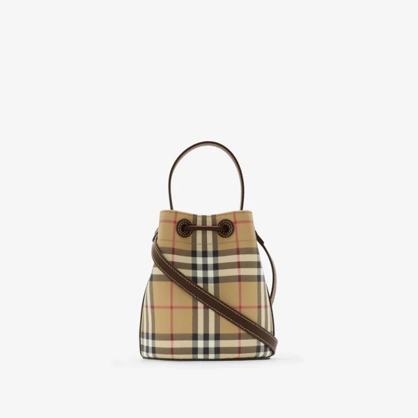 Mini Check Bucket Bag