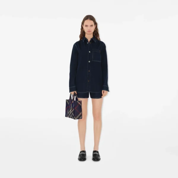 Check Knitted Tote