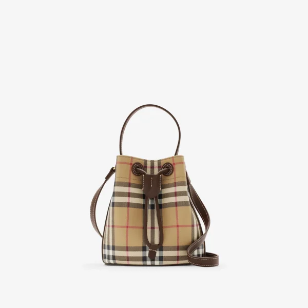 Mini Check Bucket Bag